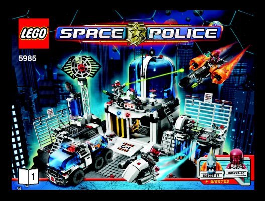 Building Instructions - LEGO - 5985 - Space Police Central: Page 1