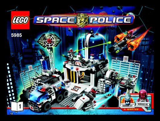 Building Instructions - LEGO - 5985 - Space Police Central: Page 1