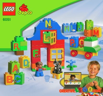 Building Instructions - LEGO - DUPLO - 6051 - LEGO® DUPLO® Play with Letters Set: Page 1