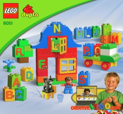 Building Instructions - LEGO - DUPLO - 6051 - LEGO® DUPLO® Play with Letters Set: Page 1