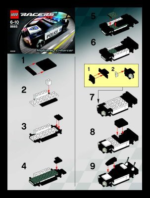 Building Instructions - LEGO - 6111 - Street Chase: Page 1