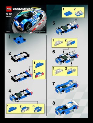 Building Instructions - LEGO - 6111 - Street Chase: Page 1