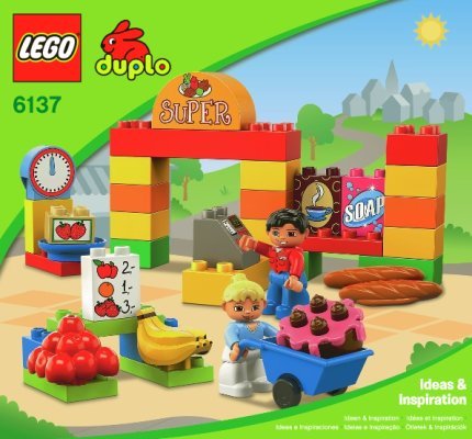 Building Instructions - LEGO - 6137 - My First Supermarket: Page 1