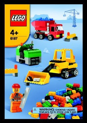 Building Instructions - LEGO - 6187 - LEGO® Road Construction Set: Page 1