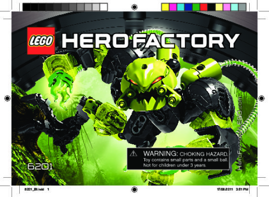 Building Instructions - LEGO - Hero Factory - 6201 - TOXIC REAPA: Page 1