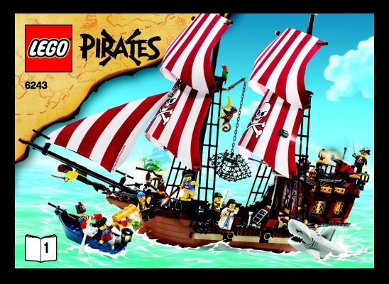 Building Instructions - LEGO - 6243 - Brickbeard's Bounty: Page 1