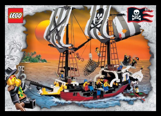 Building Instructions - LEGO - 6290 - Pirate Battle Ship: Page 1