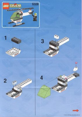 Building Instructions - LEGO - 6328 - Police Helitran: Page 1