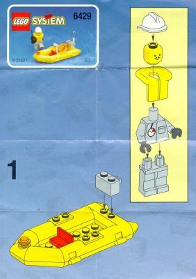 Building Instructions - LEGO - 6429 - Fire-fighting boat: Page 1