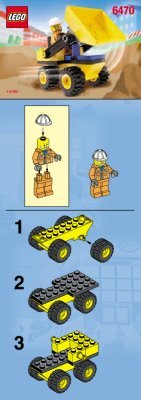 Building Instructions - LEGO - 6470 - Mini-dumper: Page 1