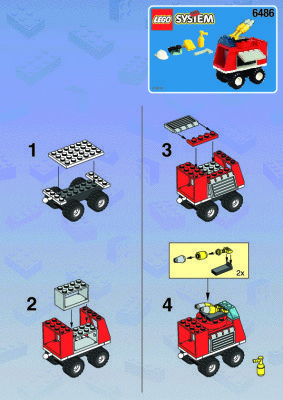 Building Instructions - LEGO - 6486 - FIRE CAR: Page 1