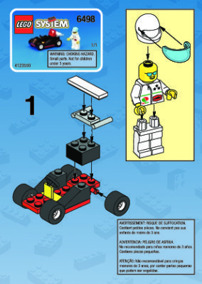 Building Instructions - LEGO - 6498 - GO-CART: Page 1