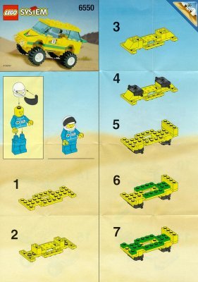 Building Instructions - LEGO - 6550 - PARIS DAKAR VAN: Page 1