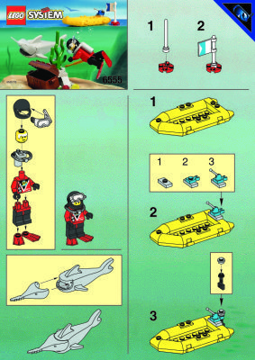 Building Instructions - LEGO - 6555 - RUBBER RAFT: Page 1