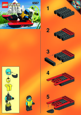 Building Instructions - LEGO - 6567 - SWAMP RACER: Page 1