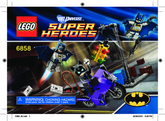 Building Instructions - LEGO - 6858 - Catwoman Catcycle City Chase: Page 1