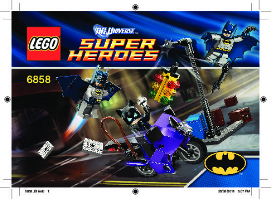 Building Instructions - LEGO - 6858 - Catwoman Catcycle City Chase: Page 1