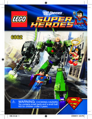 Building Instructions - LEGO - 6862 - Superman™ vs. Power Armor Lex: Page 1