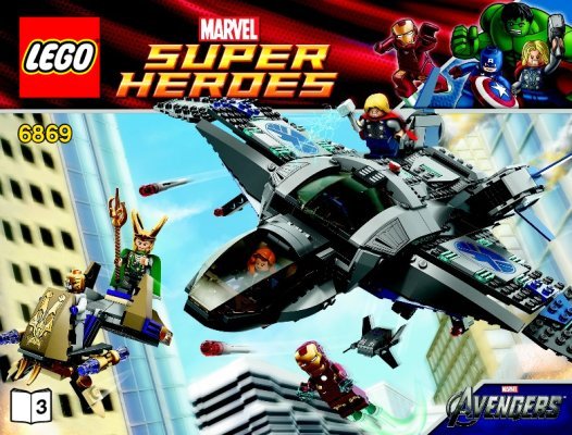 Building Instructions - LEGO - 6869 - Quinjet Aerial Battle: Page 1