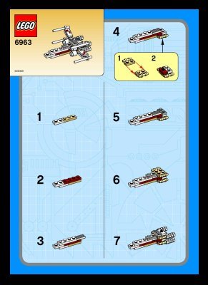 Building Instructions - LEGO - 6963 - X-WING STARFIGHTER: Page 1