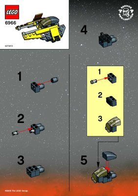 Building Instructions - LEGO - 6966 - Mini Jedi Star Fighter: Page 1