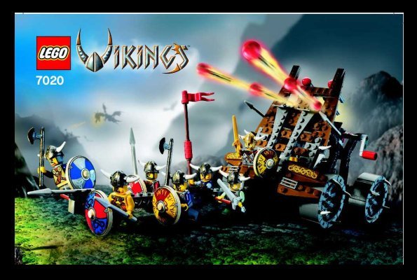 Building Instructions - LEGO - 7020 - Army of Vikings with Heavy Artillery Wag: Page 1