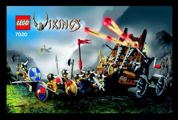 Building Instructions - LEGO - 7020 - Army of Vikings with Heavy Artillery Wag: Page 1