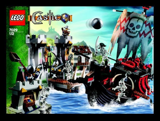 Building Instructions - LEGO - 7029 - Skeleton Ship Attack: Page 1