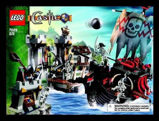 Building Instructions - LEGO - 7029 - Skeleton Ship Attack: Page 1