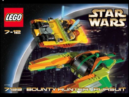 Building Instructions - LEGO - 7133 - Bounty Hunter™ Pursuit: Page 1