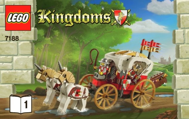 Building Instructions - LEGO - 7188 - King's Carriage Ambush: Page 1