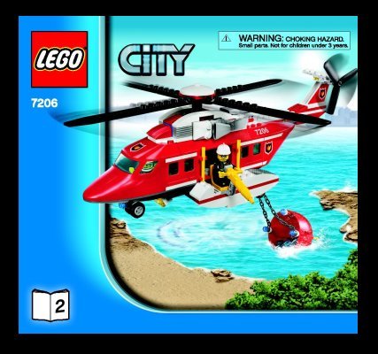 Building Instructions - LEGO - 7206 - Fire Helicopter: Page 1