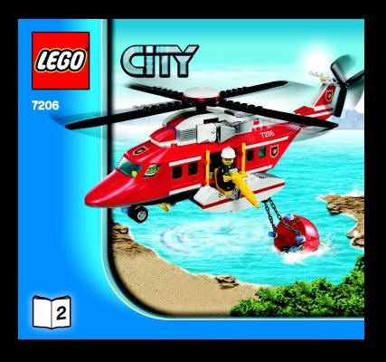 Building Instructions - LEGO - 7206 - Fire Helicopter: Page 1