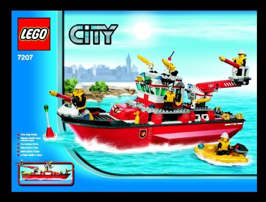 Building Instructions - LEGO - 7207 - Fire Boat: Page 1