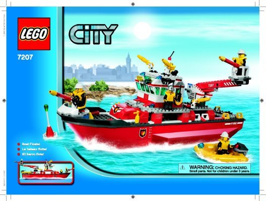 Building Instructions - LEGO - 7207 - Fire Boat: Page 1