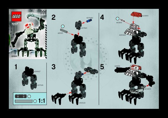 Building Instructions - LEGO - 7217 - Duracell Bad Guy: Page 1