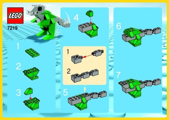 Building Instructions - LEGO - 7219 - Dino: Page 1