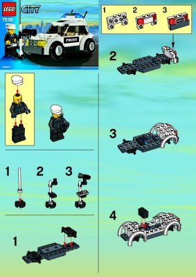 Building Instructions - LEGO - 7236 - Police Car: Page 1