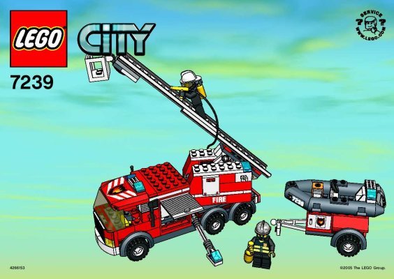 Building Instructions - LEGO - 7239 - Fire Truck: Page 1