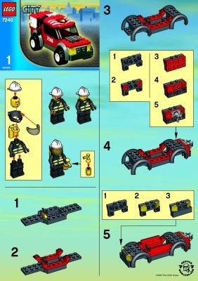 Building Instructions - LEGO - 7240 - Fire Station: Page 1