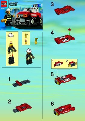 Building Instructions - LEGO - 7241 - Fire Car: Page 1