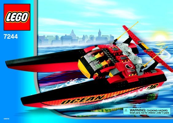 Building Instructions - LEGO - 7244 - Speedboat: Page 1