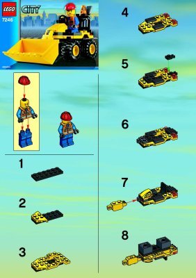 Building Instructions - LEGO - 7246 - Mini-Digger: Page 1