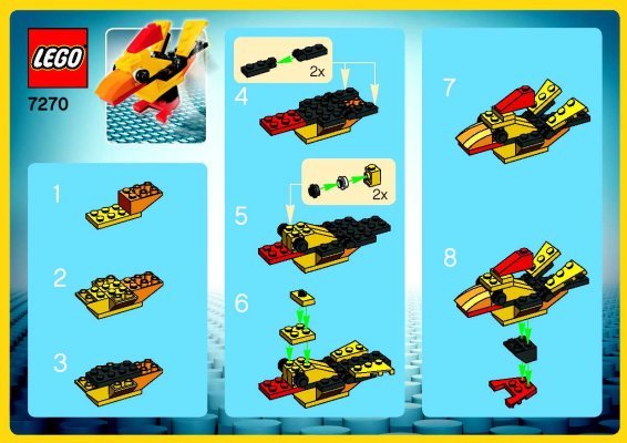 Building Instructions - LEGO - 7270 - Parrot: Page 1