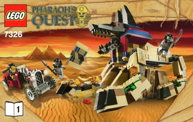 Building Instructions - LEGO - 7326 - Rise of the Sphinx: Page 1