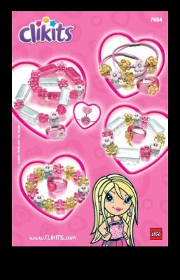 Building Instructions - LEGO - 7554 - Pearly Pink Bracelet & Bands: Page 1