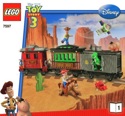 Building Instructions - LEGO - 7597 - Western Train Chase: Page 1