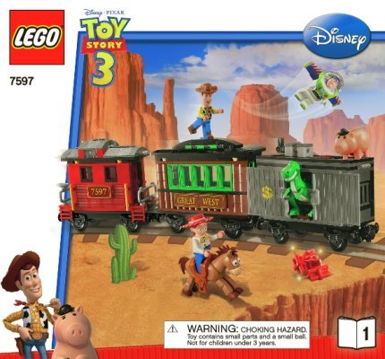 Building Instructions - LEGO - 7597 - Western Train Chase: Page 1