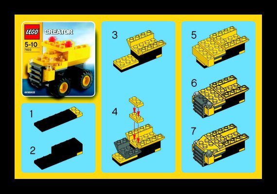 Building Instructions - LEGO - 7603 - Dump Truck: Page 1