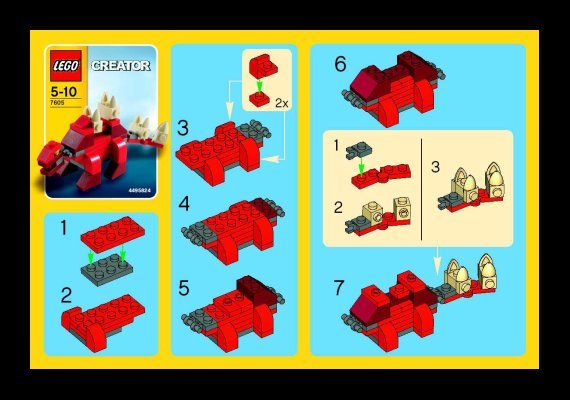 Building Instructions - LEGO - 7605 - Stegosaurus: Page 1